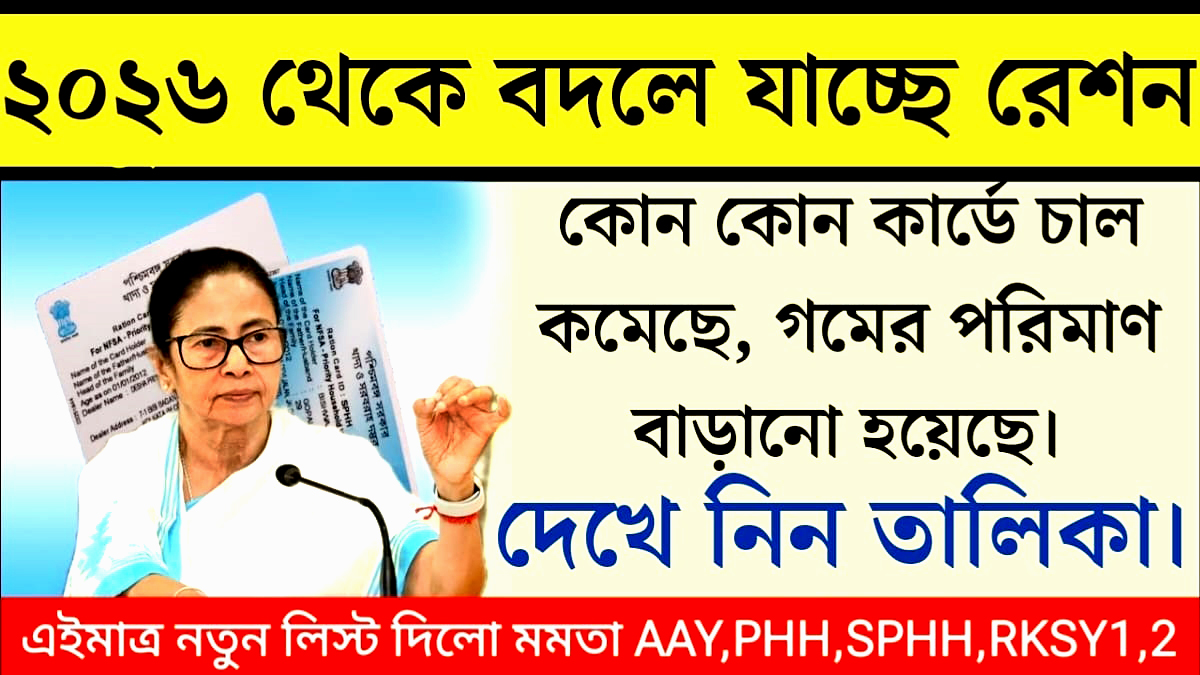 Ration is changing from 2026(২০২৬ থেকে বদলে যাচ্ছে রেশন)