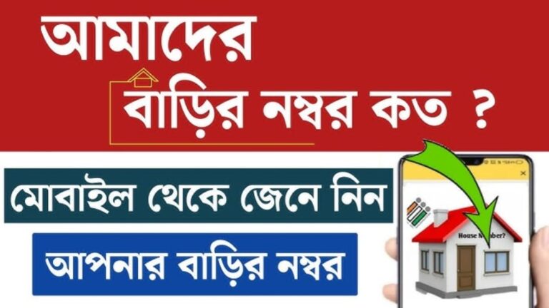 House number(বাড়ির নাম্বার)