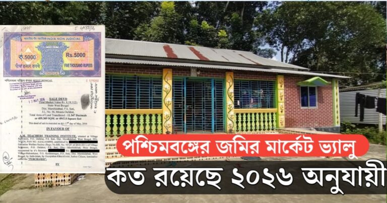New market value of land in West Bengal in 2026(২০২৬ সালে পশ্চিমবঙ্গের জমির নতুন মার্কেট ভ্যালু)